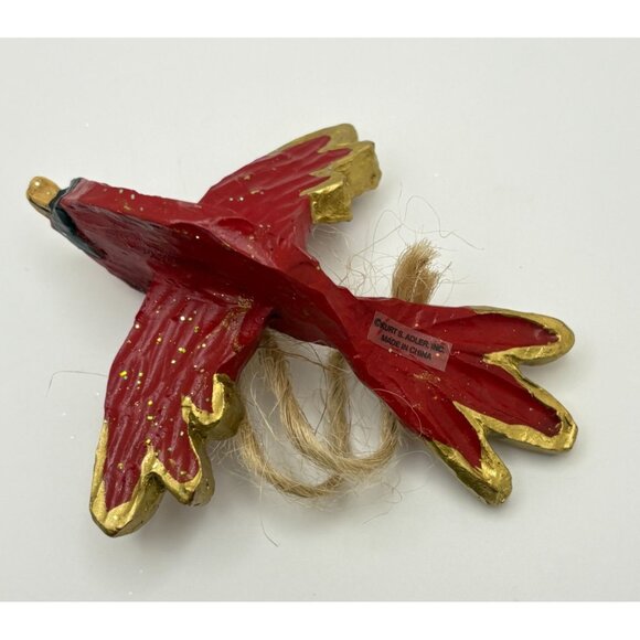 Kurt S Adler Red Cardinal Bird Christmas Tree Ornament with Gold Accents - Picture 6 of 8